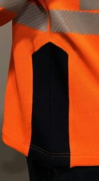 Découpes contrastées sur les côtés